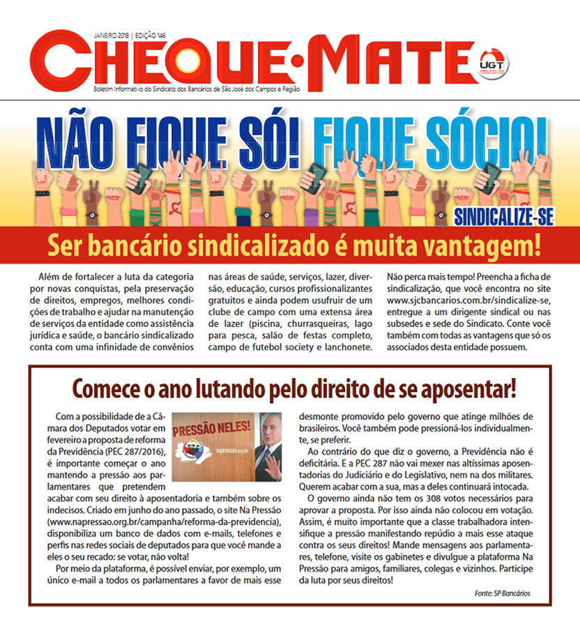 Jornal Cheque Mate Janeiro 2018