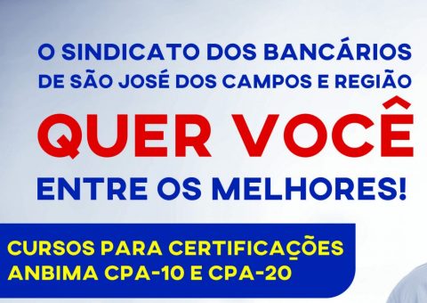 Curso para Certificação Anbima CPA10, 20 e CEA em São José dos Campos
