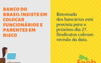 Retomada dos bancários está prevista para o próximo dia 27