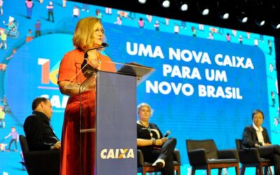 Rita Serrano assume a presidência da Caixa Econômica Federal.